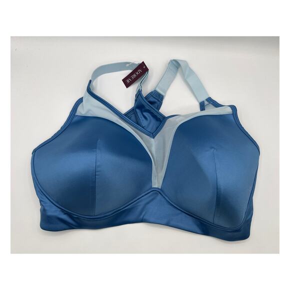Adore Me 40DDD Ariza Contour Plus Medium Impact Sports Bra Blue NWT - Picture 1 of 10